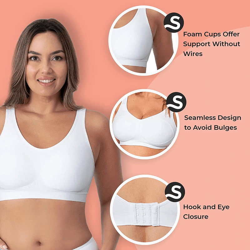 SHAPERMINT Compression Wirefree High Support Bra for Women Small to Plus Size Everyday Wear, Exercise and Offers Back Support Apparel & Accessories > Clothing > Underwear & Socks > Bras Shapermint   