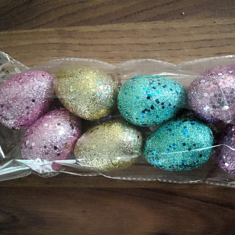 SHIJIESM Electroplated Eggs Easter Gift Festival Ornaments Home Decorations Plastic New Decoration Party Decor Festive Supplies Home & Garden > Decor > Seasonal & Holiday Decorations Shijiesm   