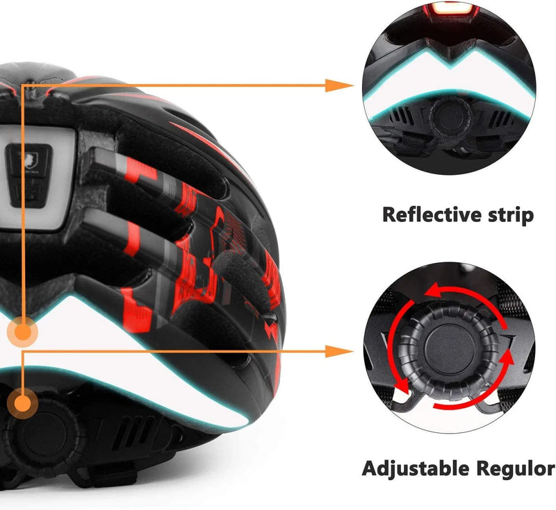 Shinmax Bike Helmet with USB Rechargeable Light & Detachable Magnetic Goggles UV Protective & Carry Bag Reflective Bicycle Helmet Men Women Mountain Road Adjustable Adult Cycling Helmet (WT-049) Sporting Goods > Outdoor Recreation > Cycling > Cycling Apparel & Accessories > Bicycle Helmets Shinmax   