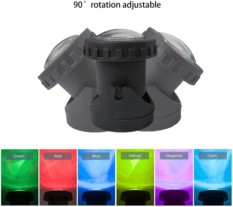 SHOYO Pond Light Underwater IP68 Waterproof Colored LED Fountain Light Submersible Landscape Spotlight Waterfall Light Outdoor Decorative Lighting (Set of 1) Home & Garden > Pool & Spa > Pool & Spa Accessories SHOYO   