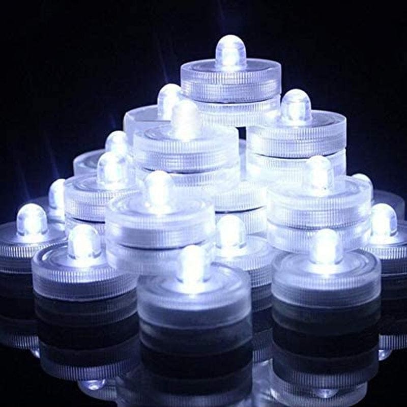 SHYMERY Submersible LED Lights,Waterproof Tea Lights,White Submersible Pool Lights,Underwater Submersible Tea Lights Battery Sub LED Lights Pond & Fishing Celebration Flameless LED Tea Light(12 Pack) Home & Garden > Pool & Spa > Pool & Spa Accessories SHYMERY White-12 Pack  