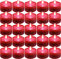 SHYMERY Submersible LED Lights,Waterproof Tea Lights,White Submersible Pool Lights,Underwater Submersible Tea Lights Battery Sub LED Lights Pond & Fishing Celebration Flameless LED Tea Light(12 Pack) Home & Garden > Pool & Spa > Pool & Spa Accessories SHYMERY Red-24 Pack  