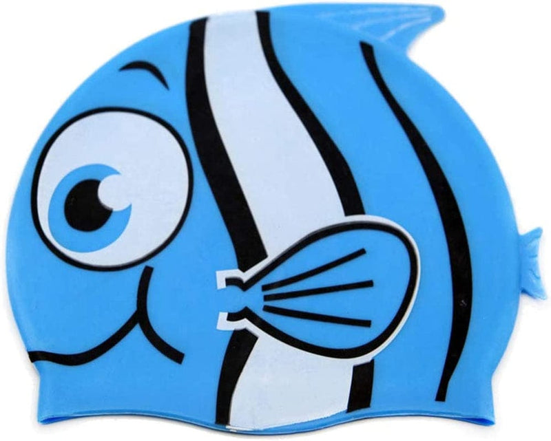 Silicone Swimming Cap for Kids Bathing Cap for Kids Children Boys Girls - Children Swim Cap for Boys and Girls Aged 3-8 - Cartoon Pattern Swimming Cap Sporting Goods > Outdoor Recreation > Boating & Water Sports > Swimming > Swim Caps JOONOR Color