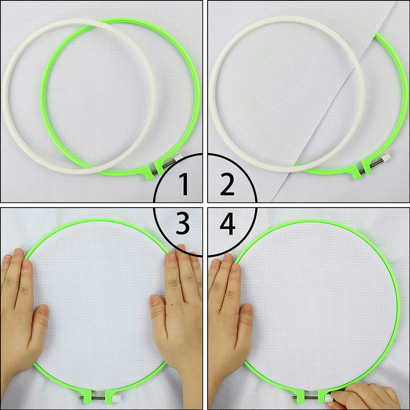 Similane 6 Pieces Embroidery Hoops, Plastic Circle Cross Stitch Hoop Ring 3.4 inch to 10.2 inch (Multicolor) for Embroidery and Cross Stitch Arts & Entertainment > Hobbies & Creative Arts > Arts & Crafts > Art & Crafting Tools > Craft Measuring & Marking Tools > Stitch Markers & Counters Similane   