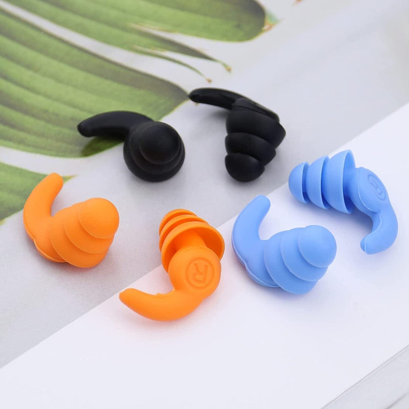 SING F LTD 6Pcs Swimming Ear Plug Silicone Waterproof Swimming Earplugs with Portable Case Ear Protection for Swimming Surfing Bathing Other Water Sports Sporting Goods > Outdoor Recreation > Boating & Water Sports > Swimming SING F LTD   