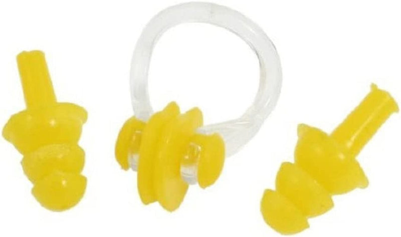 Skydume 5 Pairs (10PCS) Swimming Silicone Ear Plugs and Nose Clip for Adult Women Men Sporting Goods > Outdoor Recreation > Boating & Water Sports > Swimming Skydume Yellow  