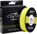 SKYSPER Braided Fishing Line, Upgraded Super Strong Braid Line Adpot for Most Fish Saltwater Freshwater - Abrasion Resistant, Low Memory, Zero Stretch Sporting Goods > Outdoor Recreation > Fishing > Fishing Lines & Leaders SKYSPER High Vis Yellow-4 Strands 60lb-0.40mm-547 Yds 