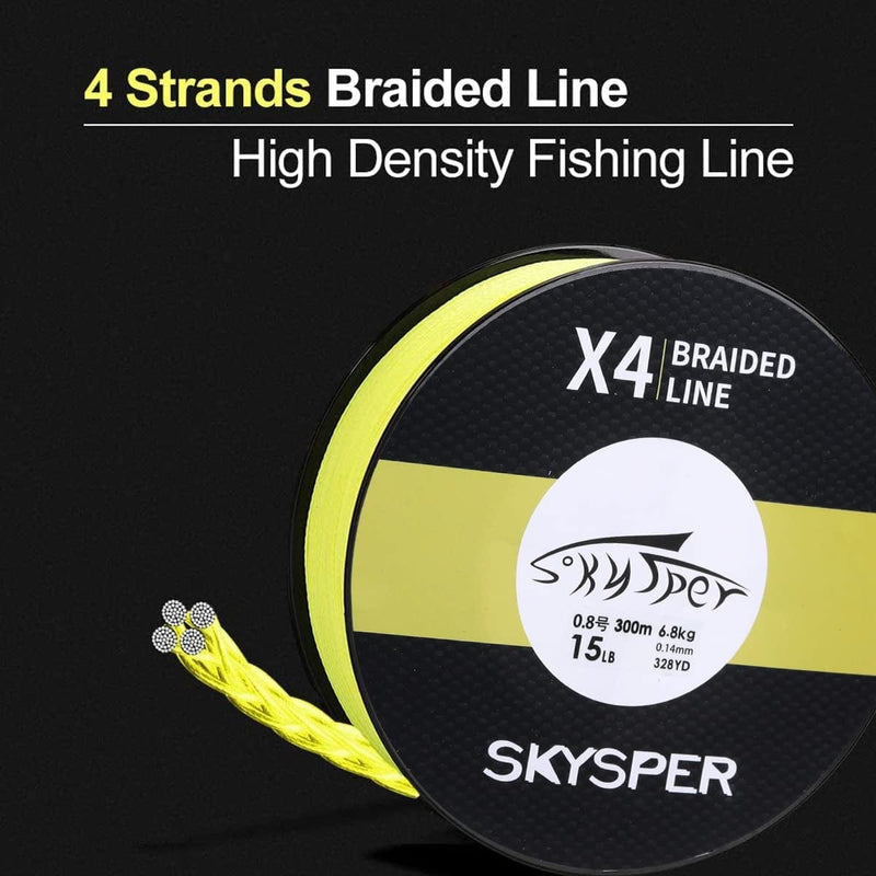 SKYSPER Braided Fishing Line, Upgraded Super Strong Braid Line Adpot for Most Fish Saltwater Freshwater - Abrasion Resistant, Low Memory, Zero Stretch Sporting Goods > Outdoor Recreation > Fishing > Fishing Lines & Leaders SKYSPER   