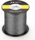 SKYSPER Braided Fishing Line, Upgraded Super Strong Braid Line Adpot for Most Fish Saltwater Freshwater - Abrasion Resistant, Low Memory, Zero Stretch Sporting Goods > Outdoor Recreation > Fishing > Fishing Lines & Leaders SKYSPER Ⅱ-gray 80lb-0.50mm-547 Yds 