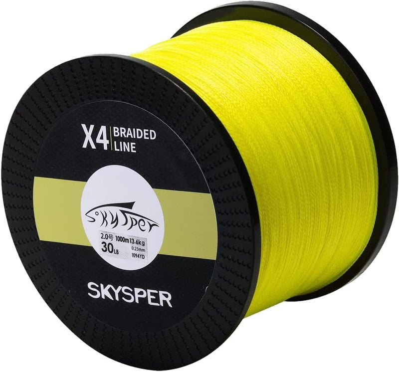 SKYSPER Braided Fishing Line, Upgraded Super Strong Braid Line Adpot for Most Fish Saltwater Freshwater - Abrasion Resistant, Low Memory, Zero Stretch Sporting Goods > Outdoor Recreation > Fishing > Fishing Lines & Leaders SKYSPER yellow 30lb-0.23mm-328 Yds 