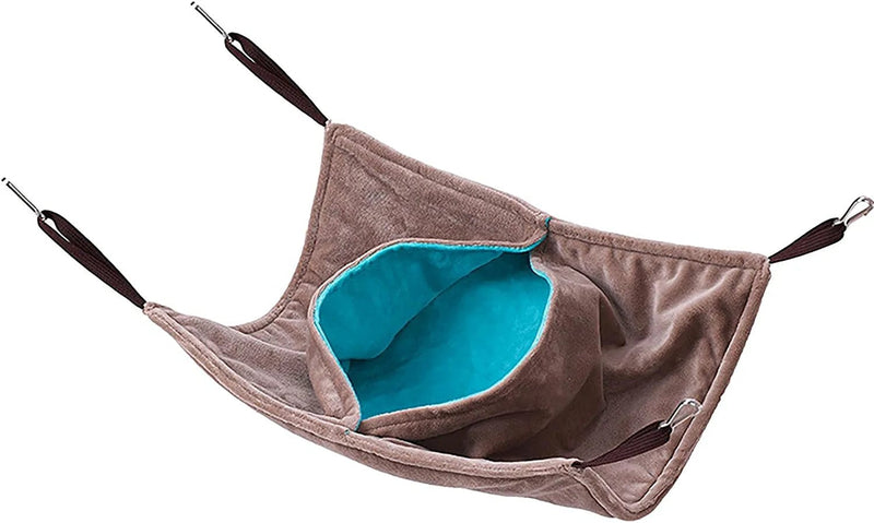 Small Animal Bed Plush Hammock - Small Pets, Guinea Pigs, Hamsters, Double Plush Hammock, Ferret Accessories, Mouse Cage Hiding Places, Guinea Chinchillas, Parrots, Squirrels Play and Sleep Animals & Pet Supplies > Pet Supplies > Bird Supplies > Bird Cages & Stands Generic Hammock Sleeping Bag  