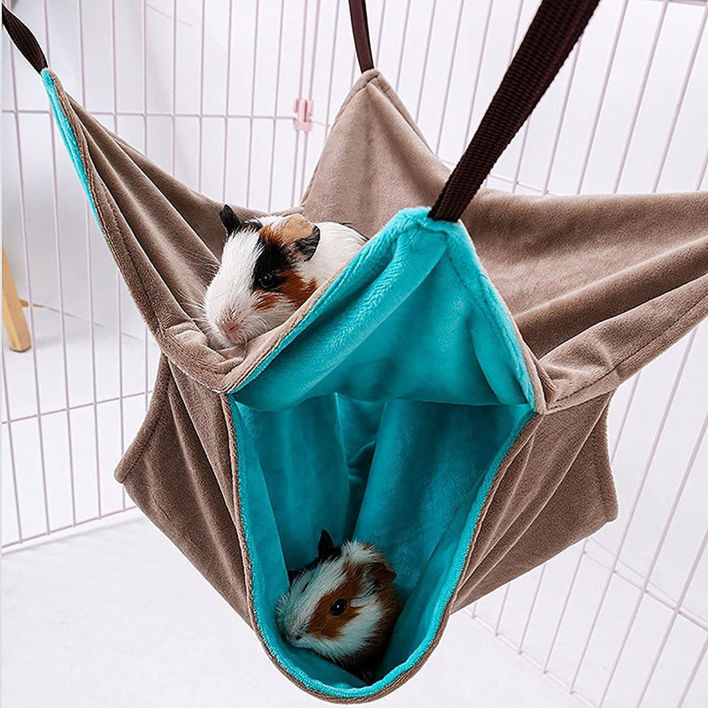 Small Animal Bed Plush Hammock - Small Pets, Guinea Pigs, Hamsters, Double Plush Hammock, Ferret Accessories, Mouse Cage Hiding Places, Guinea Chinchillas, Parrots, Squirrels Play and Sleep Animals & Pet Supplies > Pet Supplies > Bird Supplies > Bird Cages & Stands Generic   
