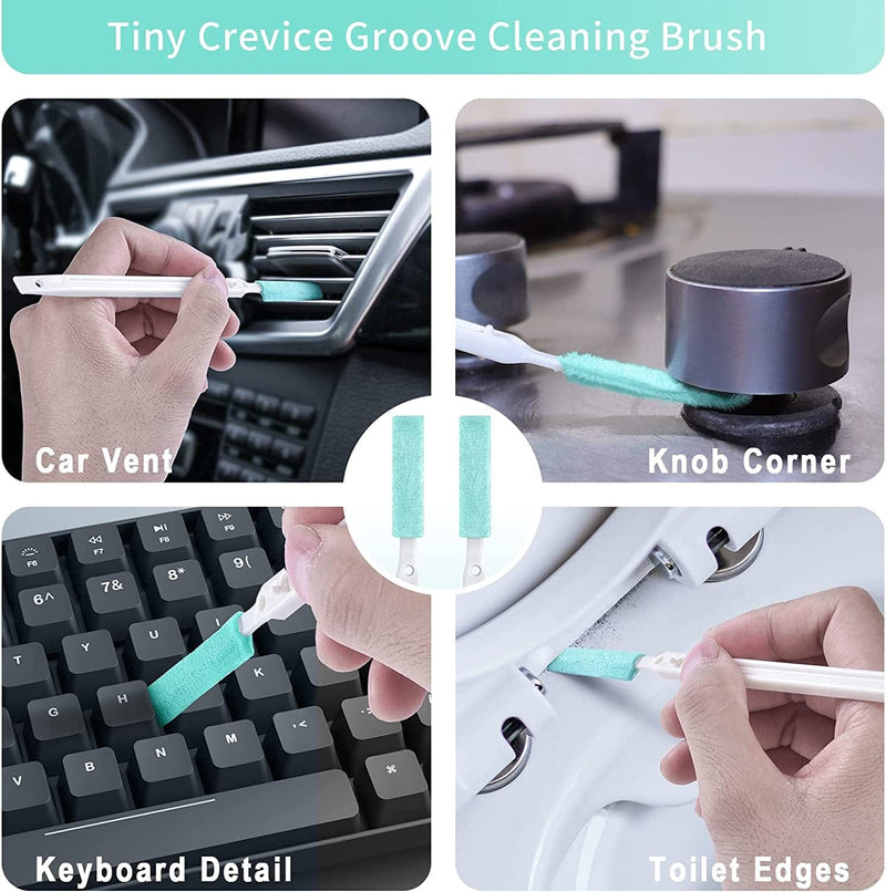 Small Cleaning Brushes for Household, 8Pcs Crevice Cleaning Tool Set for Window Groove Track Humidifier Keyboard Bottle Door Car Vent, Tiny Detail Cleaner Scrub Brush for Gaps Corner Tight Space Home & Garden > Household Supplies > Household Cleaning Supplies Lumkew   