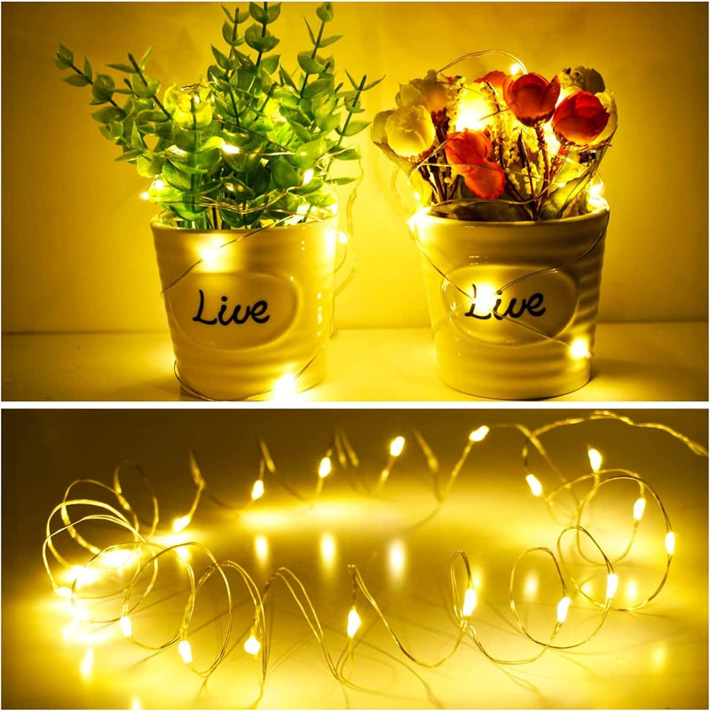Smilingtown Starry Fairy String Lights 36 Pack 20 Led/Strand 7.2Ft Firefly Copper Wire Lights Battery Powered Lights for Wedding Party Table Centerpiece Halloween Christmas Decorations (Warm White) Home & Garden > Lighting > Light Ropes & Strings SmilingTown   