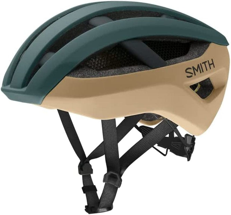 Smith Optics Network MIPS Road Cycling Helmet Sporting Goods > Outdoor Recreation > Cycling > Cycling Apparel & Accessories > Bicycle Helmets Smith Matte Spruce/Safari Small 