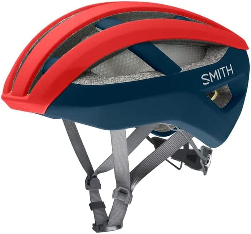 Smith Optics Network MIPS Road Cycling Helmet Sporting Goods > Outdoor Recreation > Cycling > Cycling Apparel & Accessories > Bicycle Helmets Smith Matte Rise/Mediterranean Small 