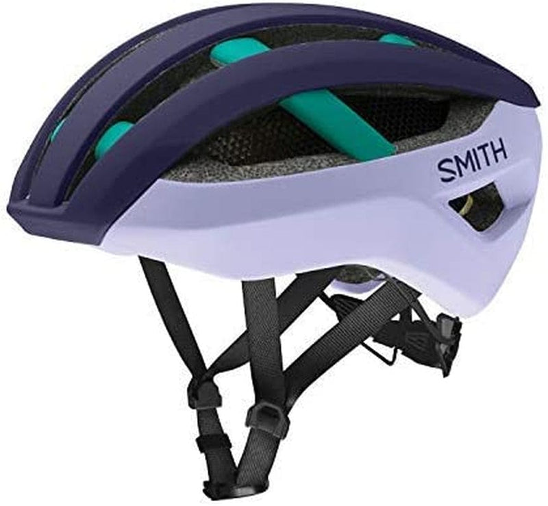 Smith Optics Network MIPS Road Cycling Helmet Sporting Goods > Outdoor Recreation > Cycling > Cycling Apparel & Accessories > Bicycle Helmets Smith Matte Indigo / Iris / Jade Medium 