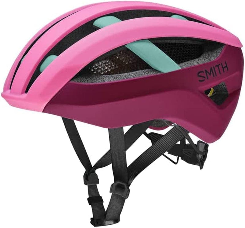 Smith Optics Network MIPS Road Cycling Helmet Sporting Goods > Outdoor Recreation > Cycling > Cycling Apparel & Accessories > Bicycle Helmets Smith Matte Flamingo/Merlot Large 