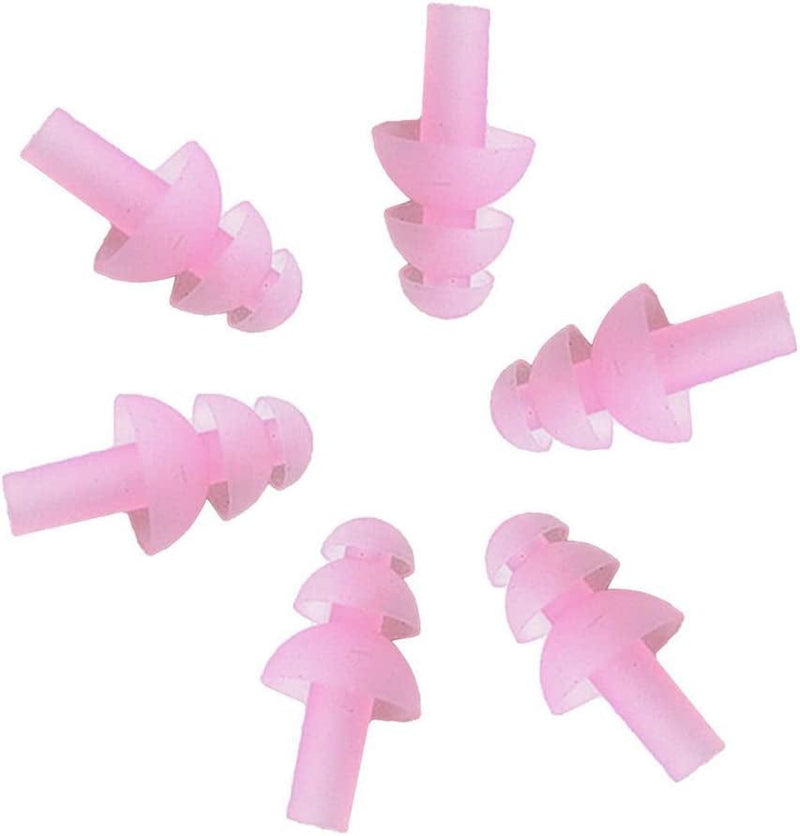 Snadulor Silicone Earplugs Swimmers - 6 Pairs(12Pcs) Soft and Flexible Ear Plugs for Swimming or Sleeping Sporting Goods > Outdoor Recreation > Boating & Water Sports > Swimming Skydume Pink  