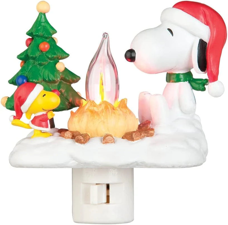 Snoopy by Camp Fire 4.5 Inch Polyresin Swivel Plug Flickering Night Light Home & Garden > Lighting > Night Lights & Ambient Lighting Roman   