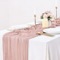 Socomi Cheesecloth Table Runner 10Ft Gauze Tablecloth Boho Rustic Nude Cheese Cloth Table Runner for Wedding Bridal Shower Easter Decoration Home & Garden > Decor > Seasonal & Holiday Decorations Socomi Dusty Pink 10ft 
