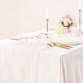 Socomi Cheesecloth Table Runner 10Ft Gauze Tablecloth Boho Rustic Nude Cheese Cloth Table Runner for Wedding Bridal Shower Easter Decoration Home & Garden > Decor > Seasonal & Holiday Decorations Socomi Ivory 14ft 