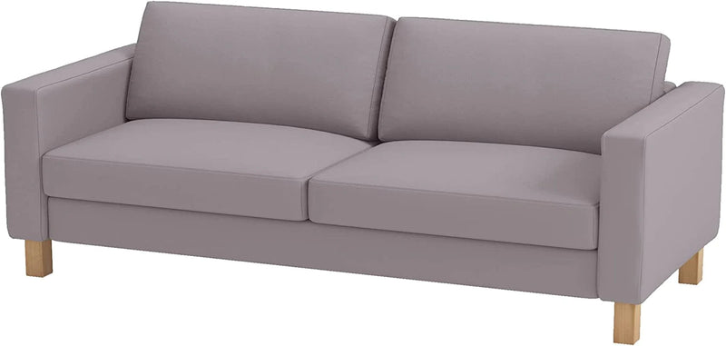 Sofa Cover Only! the Durable Fabric Karlstad Three Seat (Not Loveseat !) Sofa Cover (Width: 205CM) Replacement Compatible for Ikea Karlstad 3 Seater Slipcover (Flax Polyester Pure White) Home & Garden > Decor > Chair & Sofa Cushions HomeTown Market Flax Polyester Lighter Gray  