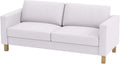 Sofa Cover Only! the Durable Fabric Karlstad Three Seat (Not Loveseat !) Sofa Cover (Width: 205CM) Replacement Compatible for Ikea Karlstad 3 Seater Slipcover (Flax Polyester Pure White) Home & Garden > Decor > Chair & Sofa Cushions HomeTown Market White Cotton  