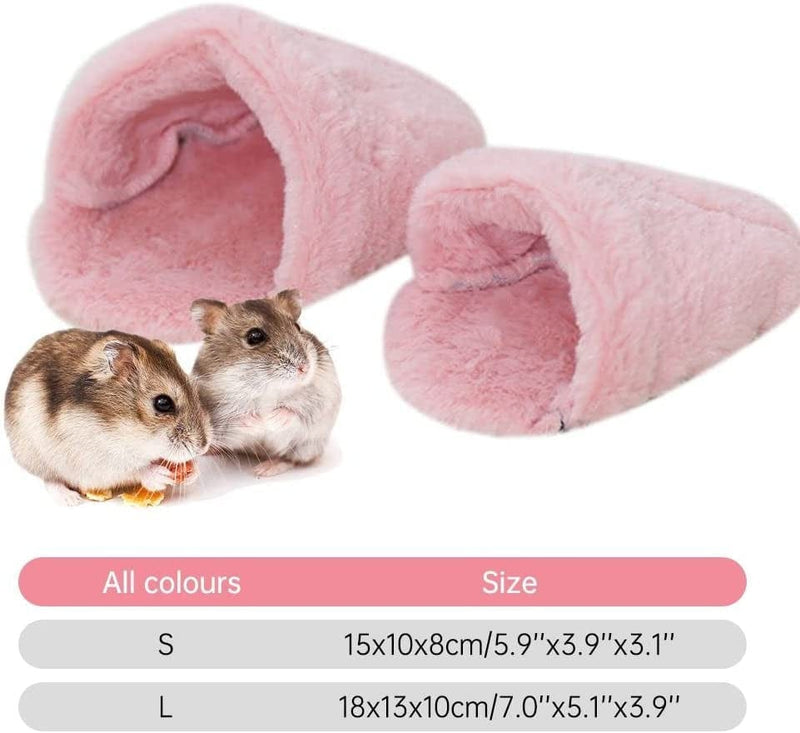 Soft Guinea Pig Nests, Cute Hamster Houses Warm Squirrel Sleeping Beds Small Animal Cotton Mats, Mini Pet Cages Winter Pet Accessories(L,Grey)