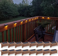 Solar Deck Lights 16 Pcs, Solar Step Lights Outdoor Waterproof Led Solar Fence Lamp for Patio, Stairs,Garden Pathway, Step and Fences(Warm White) Home & Garden > Lighting > Lamps APONUO Brown  