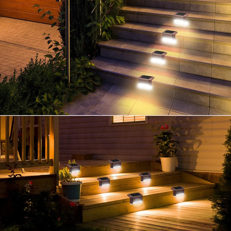 Solar Deck Lights Waterproof LED Light Solar Step Light Powered Fence Post Lamp for Outdoor Pathway, Yard, Patio, Stairs, Step and Fences (Warm Light) Home & Garden > Lighting > Lamps Mudder   