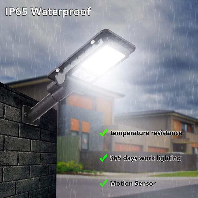 Solar Flood Lights Outdoor, 3 Modes Solar Wall Lights Motion Sensor with Remote Control, IP65 Waterproof Led Solar Outdoor Street Lights Lamp for Yard, Garden, Path, Parking Lot