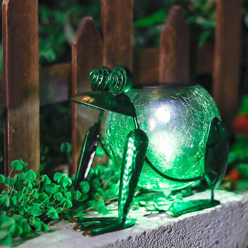 Solar Garden Lantern Waterproof LED Frog Solar Lights Outdoor Decorative Tabletop Lanterns Lamp for Yard Patio Table Decoration Home & Garden > Lighting > Lamps ONLYMONKEY   