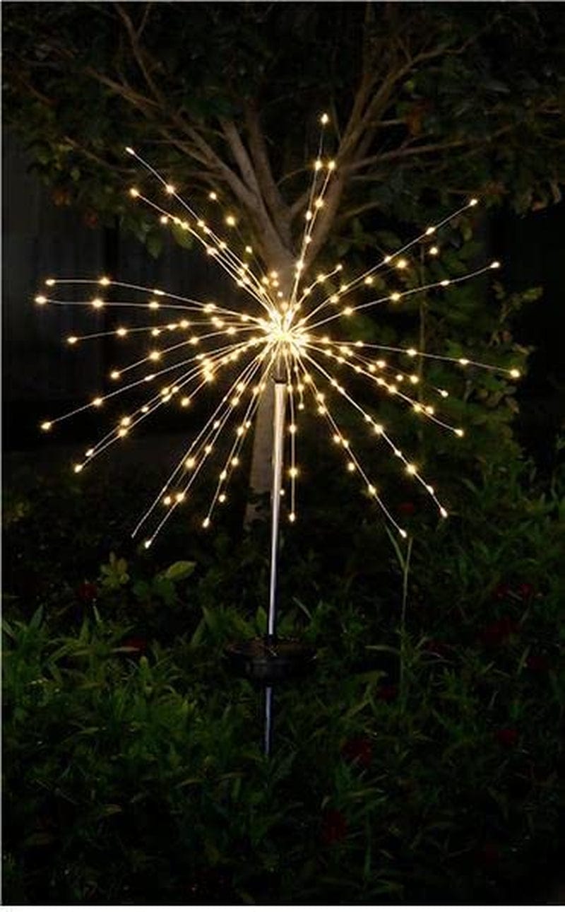 Solar Ground Mounted Fireworks Lamp (8 Mode [120 Light] Warm Color, White, Color) Home & Garden > Lighting > Lamps Jimo Zhengfang Trading Co., Ltd 8 mode [90 lamp] warm color, white, color  