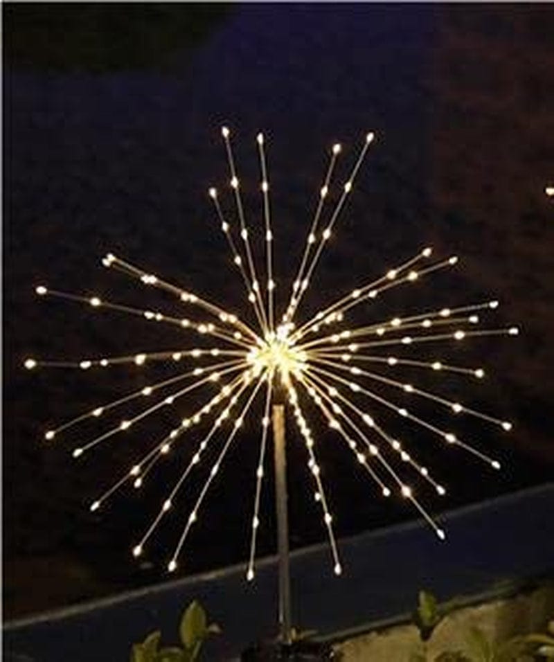 Solar Ground Mounted Fireworks Lamp (8 Mode [120 Light] Warm Color, White, Color) Home & Garden > Lighting > Lamps Jimo Zhengfang Trading Co., Ltd 8 modes [150 lamps] warm color, white, color  