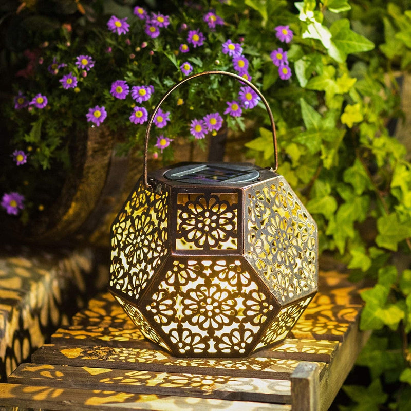 Solar Lantern Hanging Garden Outdoor Lights Metal Waterproof LED Table Lamp Home & Garden > Lighting > Lamps Homeimpro   