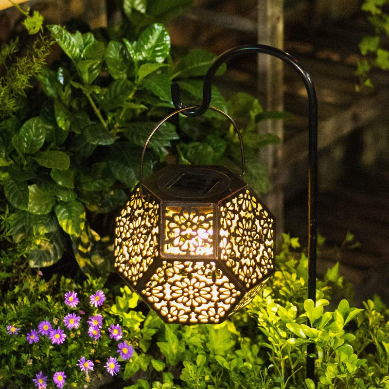 Solar Lantern Hanging Garden Outdoor Lights Metal Waterproof LED Table Lamp Home & Garden > Lighting > Lamps Homeimpro   