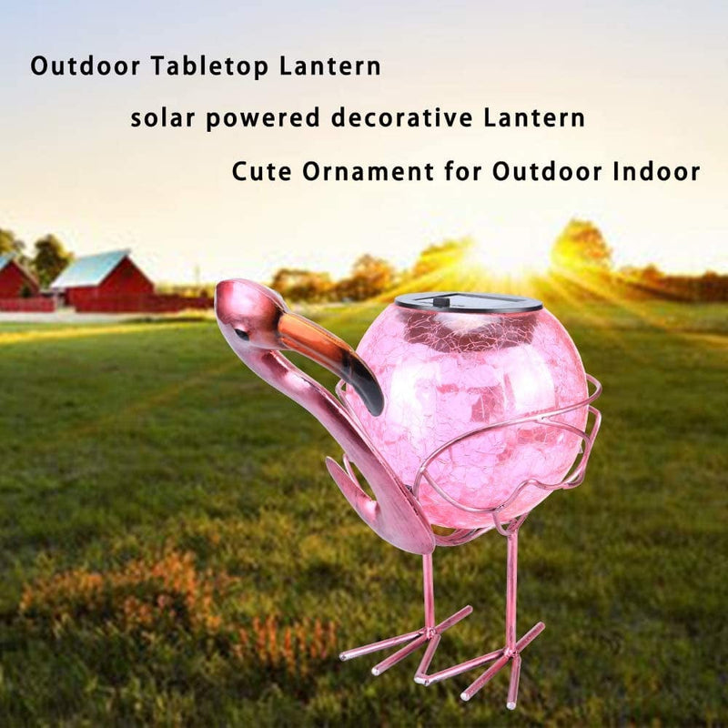 Solar Lantern Outdoor Decorative Waterproof LED Solar Lights Flamingo Tabletop Lamp for Outdoor Patio Garden Home & Garden > Lighting > Lamps ONLYMONKEY   