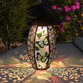 Solar Lanterns Outdoor Light - Solar Powered LED Hummingbird Glass Lights Decorative Waterproof Tabletop Lamp Tabletop with Hollowed-Out Design for Indoor Yard Table Patio Garden Pathway Holiday Home & Garden > Lighting > Lamps CHINZIMEI Butterfly  