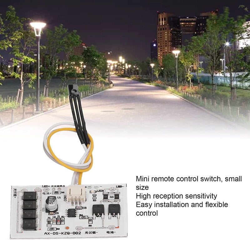 Solar Light Remote Control, Wireless Portable Good Heat Dissipation Sensitive Solar Light Switch Easy Using for Lamp Bead