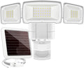 Solar Lights Outdoor, Ameritop Super Bright 1600LM LED 6000K Solar Motion Sensor Lights with Wide Angle Illumination; 3 Adjustable Heads, IP65 Waterproof Outdoor Security Lighting (Black)