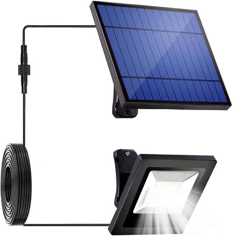 Solar Outdoor Lights Garden LED Flood Lights with Extension Cable Dusk to Dawn Security Waterproof Landscape Lighting for Barn,Ceiling Porch, Cabin Roof,Tree,Doorway,Yard,Street(Warm White) Home & Garden > Lighting > Flood & Spot Lights Ousam Led White  