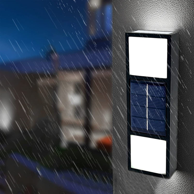 Solar Outdoor Wall Lights up and down Wall Lamp Dusk to Dawn Outdoor Lighting, IP65 Waterproof Solar LED Wall Light Outdoor Sunlight Lamp for Yard Deck Garden Garage Walkway Porch (White, 1 Pack) Home & Garden > Lighting > Lamps JASKFLY White 1 Pack 