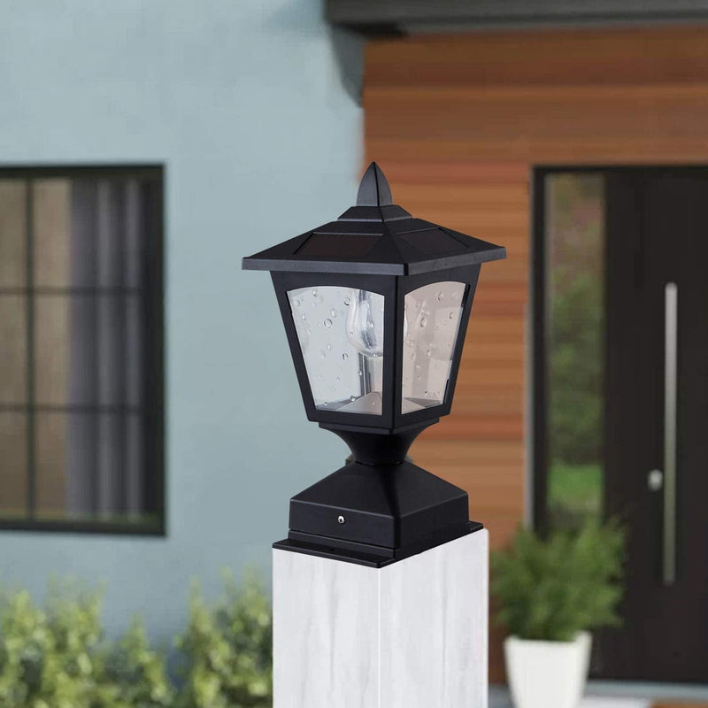 Solar Post Lights Outdoor,Pillar Lamp,Retro Lamps,Solar Lamp Post Cap Lights Waterproof 4X4 Wood Fence Posts Pathway,Patio, Deck,Garden,(Pack 1) Home & Garden > Lighting > Lamps Chason   