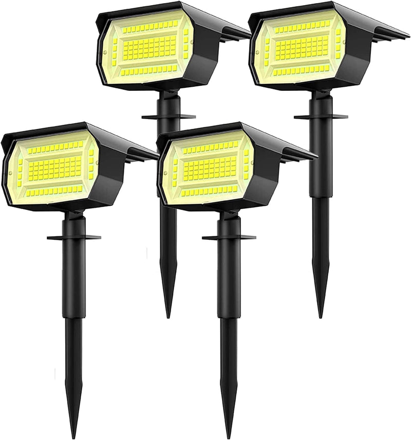 Solar Spot Lights Outdoor, 4 Pack IP65 Solar Lights Outdoor Waterproof 72 Leds Solar Landscape Spotlights,Auto On/Off 3 Lighting Modes Outdoor Solar Garden Lights for Yard, Patio, Pathway -Cool White Home & Garden > Lighting > Flood & Spot Lights LOTMOS Warm White 4 Pack 