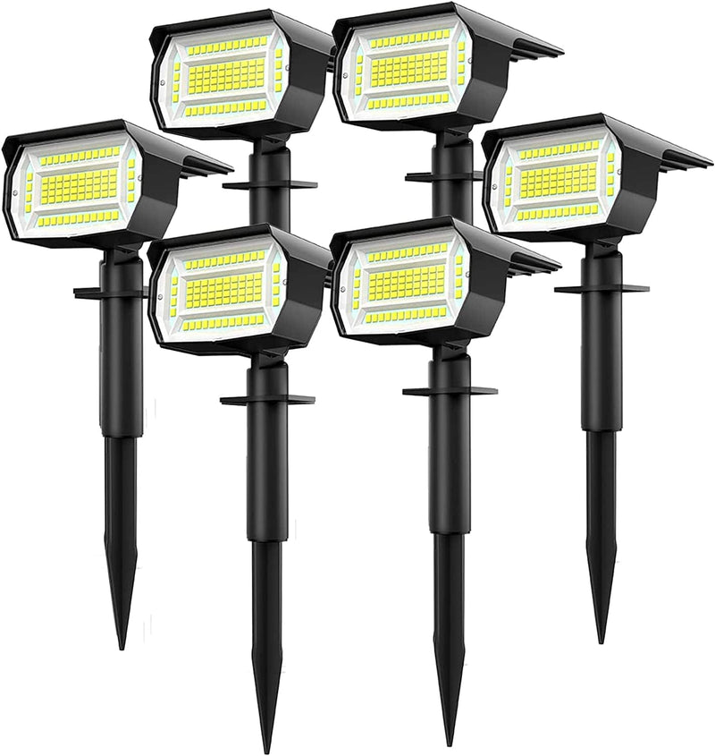Solar Spot Lights Outdoor, 4 Pack IP65 Solar Lights Outdoor Waterproof 72 Leds Solar Landscape Spotlights,Auto On/Off 3 Lighting Modes Outdoor Solar Garden Lights for Yard, Patio, Pathway -Cool White Home & Garden > Lighting > Flood & Spot Lights LOTMOS Cool White 6 Pack 