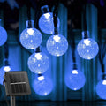 Solar String Lights Outdoor 60 Led 35.6 Feet Crystal Globe Lights with 8 Lighting Modes, Waterproof Solar Powered Patio Lights for Garden Yard Porch Wedding Party Decor (Warm White) Home & Garden > Lighting > Light Ropes & Strings Brightown Blue Lights 1 pc
