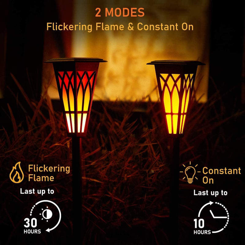 Solar Torch Lights Outdoor, 2 Lighting Modes with Dancing Flickering Flames, Waterproof IP65 Auto On/Off Flickering Solar Lights Outdoor, Solar Tiki Torches Decoration Lights for Path Yard Garden Hardware > Tools > Flashlights & Headlamps > Flashlights XMCOSY+   