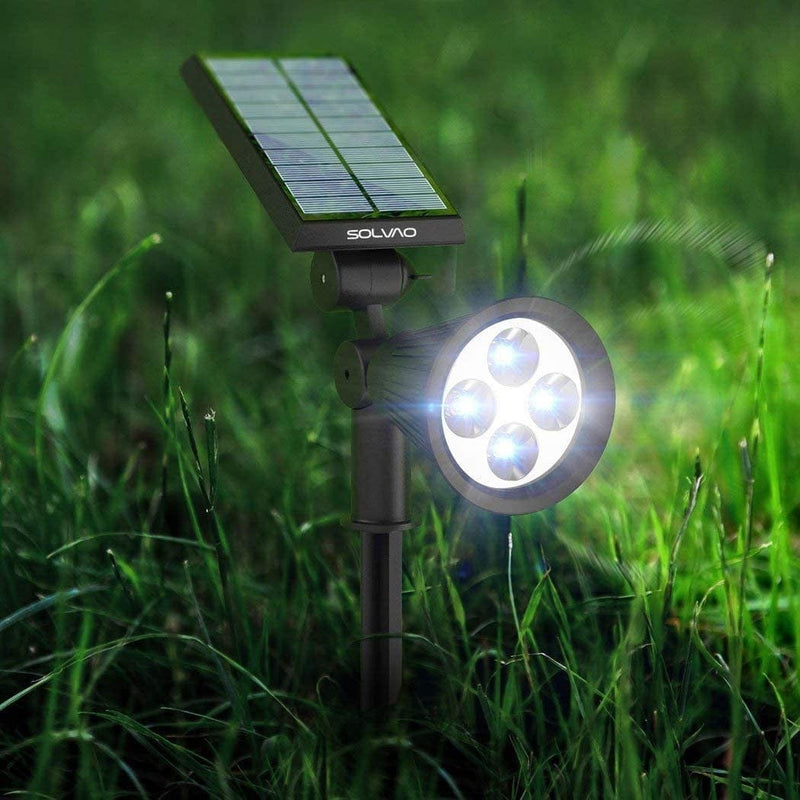 SOLVAO Solar Spot Lights (Upgraded) - Ultra Bright Outdoor LED Spotlights for Landscape, Yard, Flag Pole & Pathway - Waterproof, Sun Powered Uplighting Lamps W/ Stake & Wall / Fence Mounting (2 Pack) Home & Garden > Lighting > Lamps SOLVAO   