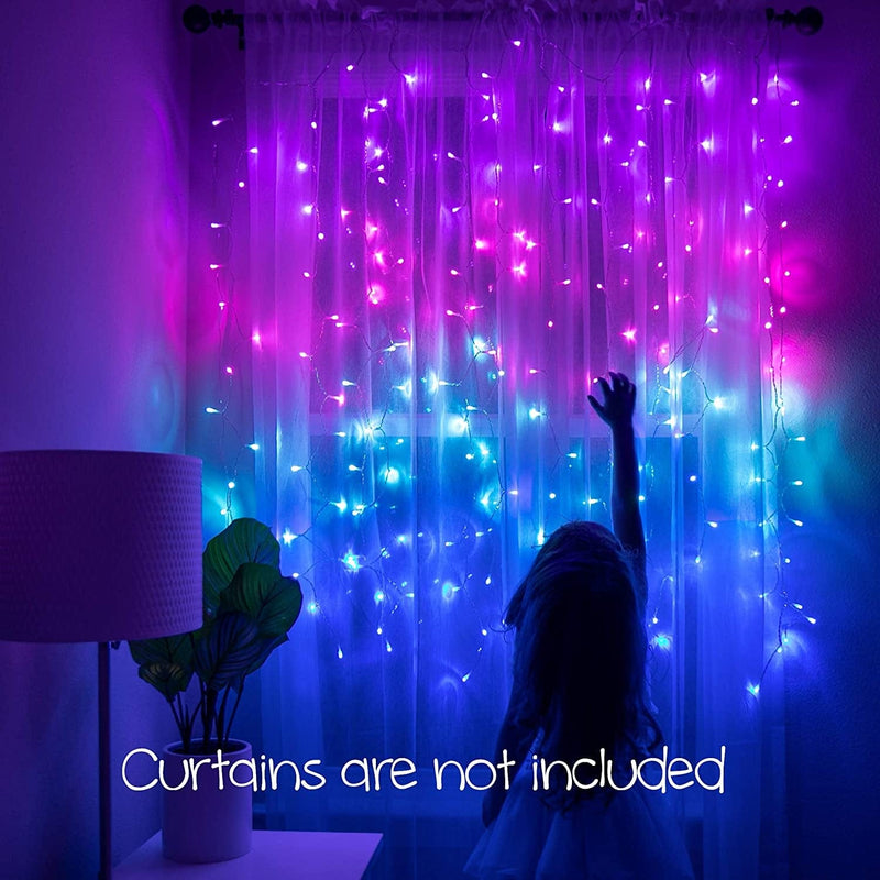 Something Unicorn - LED String Curtain Lights with Dimmer Switch for Teen Room, Girls Room, College Dorm, Nursery and Kids Room Decor. Perfect for Mermaid, Purple, Pink Decoration. (Standard Version) Home & Garden > Lighting > Light Ropes & Strings The Magical Goods, LLC   